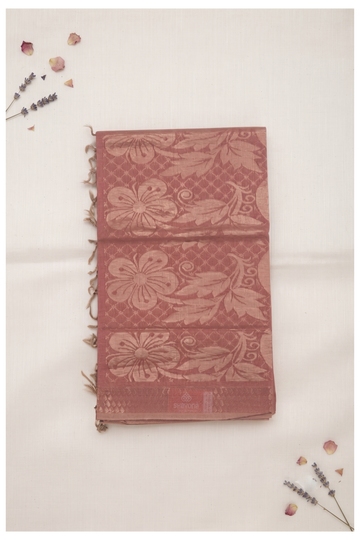 Rust Cotton Wedding And Party Wear Saree