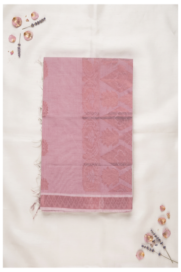 Rose Pink Cotton Saree Wedding & Party Wear
