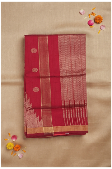 Maroon South Pure Silk Wedding Saree