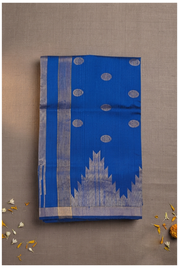 Royal Blue Pure South Silk Wedding And Party Wear Saree