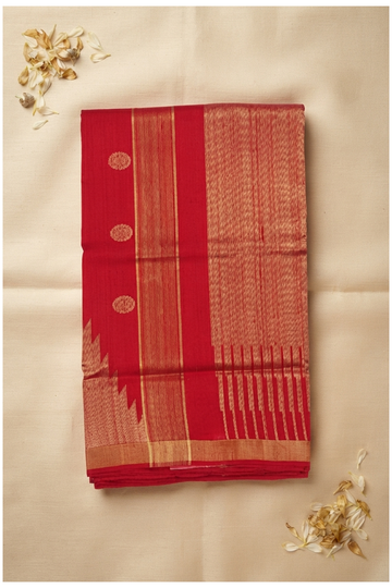 Red Pure Silk South Silk Wedding Saree