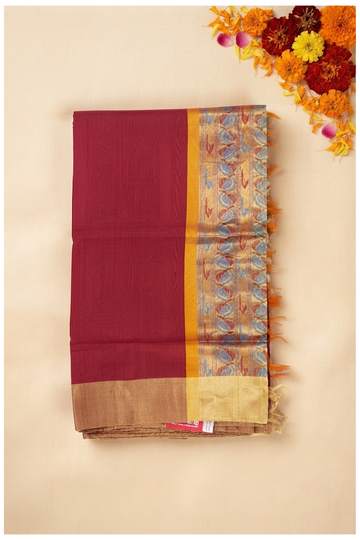 Wine Paithani Pure Silk Wedding & Party Wear Saree
