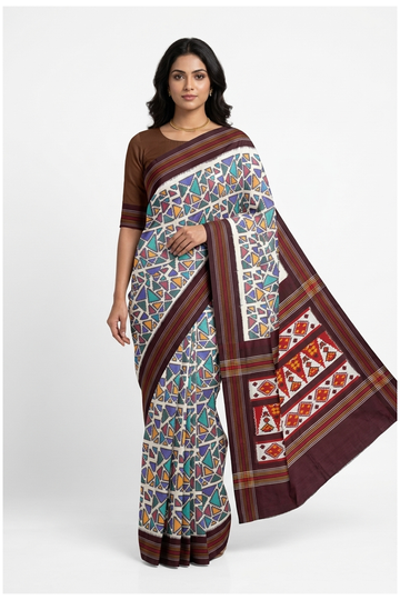 Wine Patola Pure Silk Wedding & Party Wear Saree