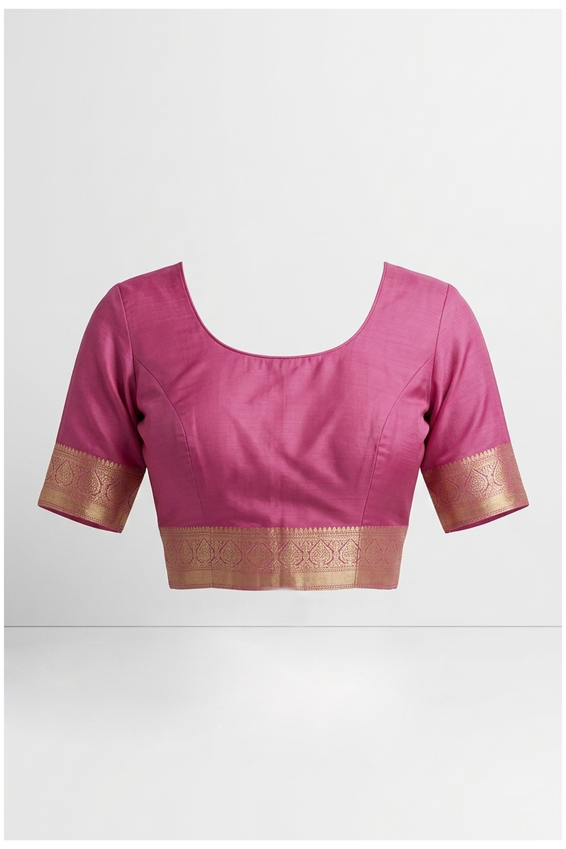 Pink South Silk Saree With Weaving