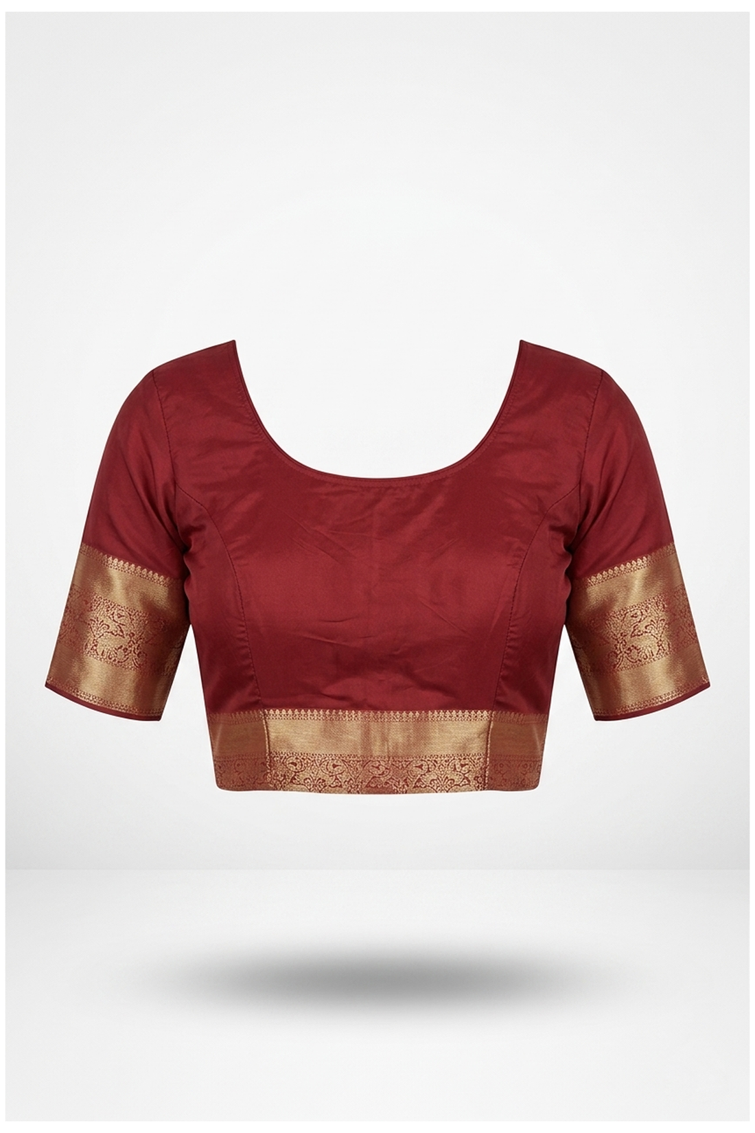 Maroon Pure South Silk Saree With Weaving
