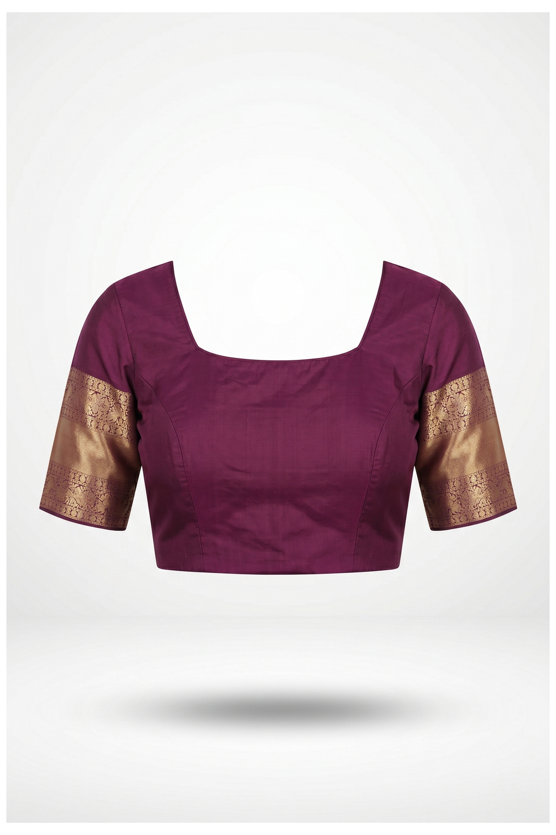 Wine South Silk Saree With Weaving