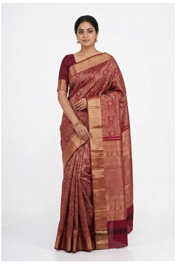Maroon Pure Silk South Silk Wedding & Party Wear Saree