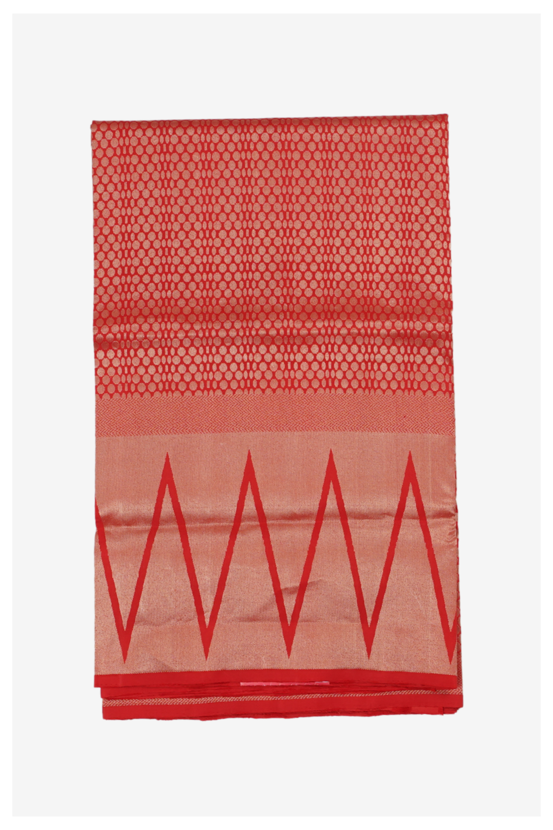 Scarlet Red Pure Silk South Wedding Saree