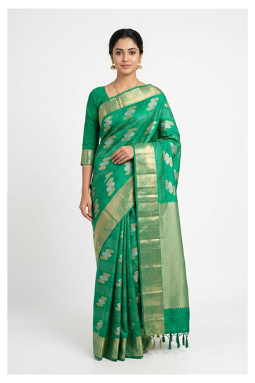 Emerald Green Pure Silk South Silk Wedding