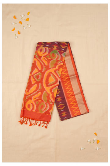 Maroon Patola Pure Silk Wedding Saree