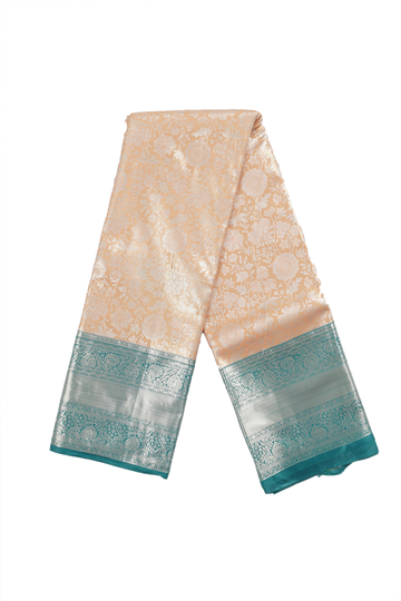 Champagne South Silk Tissue Saree For Wedding & Party Wear