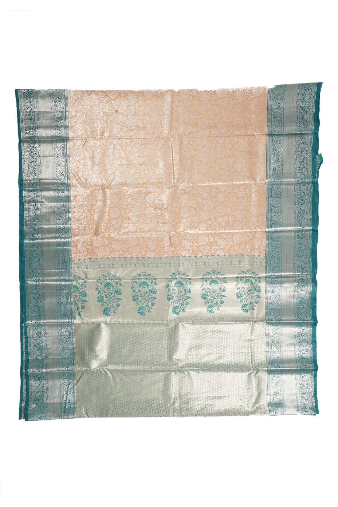 Champagne South Silk Tissue Saree For Wedding & Party Wear