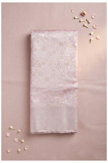 Pale Mauve Pure Tissue South Silk Wedding & Party Wear Saree