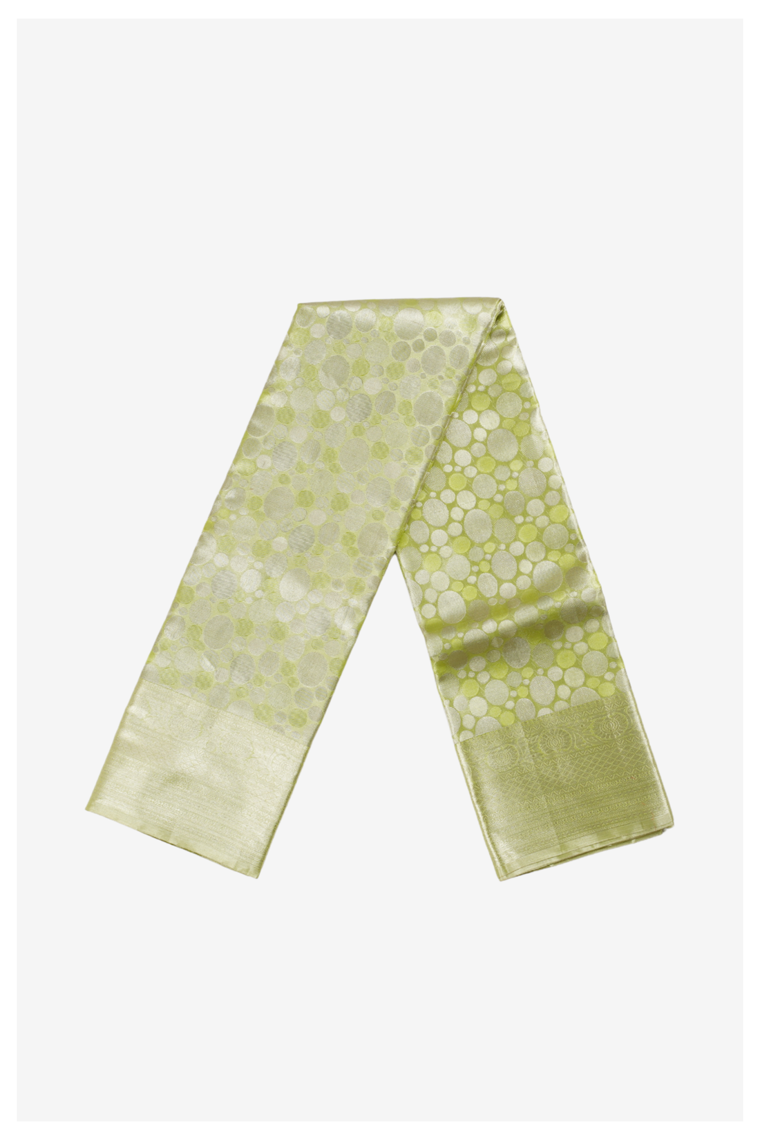 Pale Olive Green South Tissue Silk Wedding & Party Wear Saree
