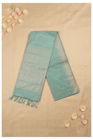 Aqua Green Banarasi Pure Silk Wedding & Party Wear Saree