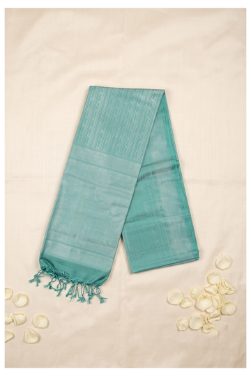 Teal Pure Silk Banarasi Saree For Wedding & Party Wear