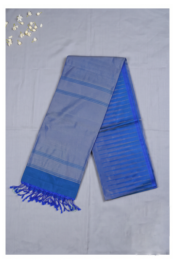 Royal Blue Pure Silk South Saree For Wedding & Party
