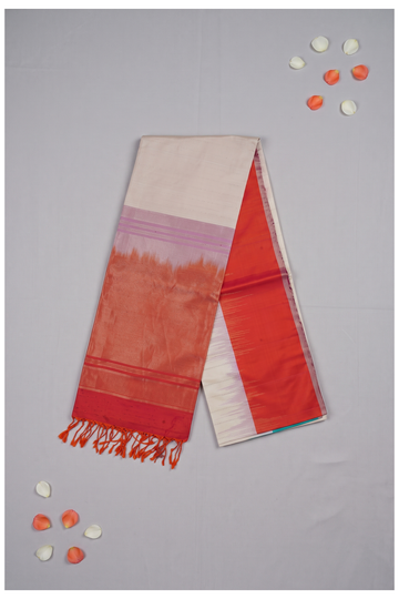 Ivory Pure Silk South Silk Wedding & Party Wear Saree