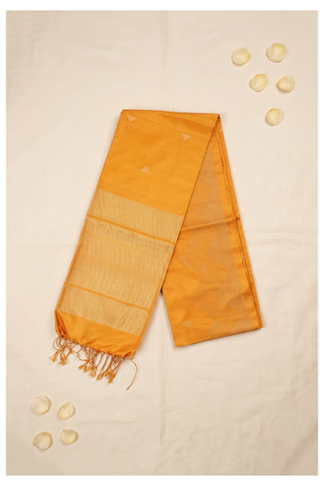 Marigold Yellow Banarasi Pure Silk Wedding Saree