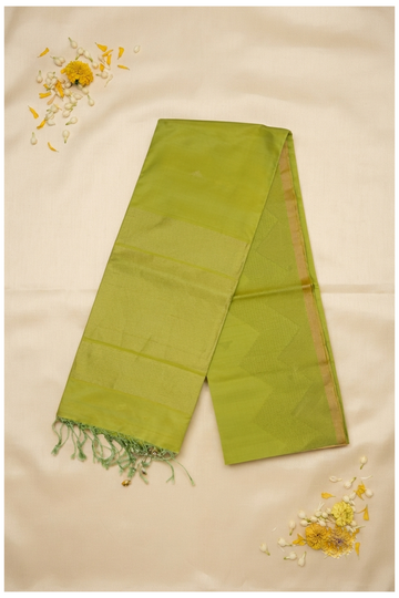Premium Lime Green Pure Silk Zari Woven Saree