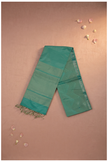 Premium Sea Green Pure Silk Zari Woven Saree