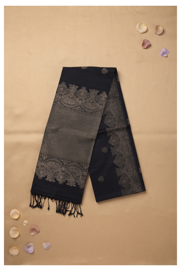 Black Banarasi Pure Silk Wedding & Party Wear Saree