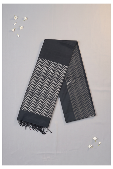 Black Banarasi Pure Silk Wedding Party Saree