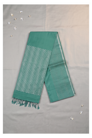 Teal Pure Silk South Silk Wedding & Party Wear Saree