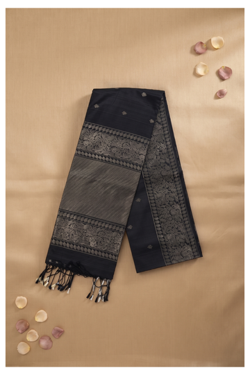 Black Pure Silk Banarasi Wedding Party Wear