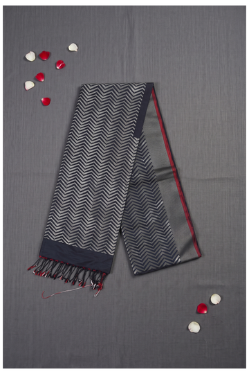 Navy Blue Pure Silk South Silk Saree For Wedding & Party