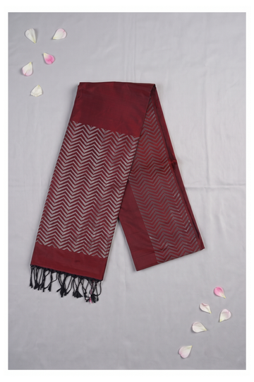 Maroon Pure South Silk Saree For Wedding & Party Wear