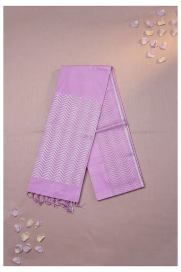 Lilac Banarasi Pure Silk Wedding & Party Wear Saree