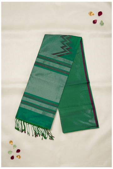 Premium Emerald Green Pure Silk Zari Woven Saree