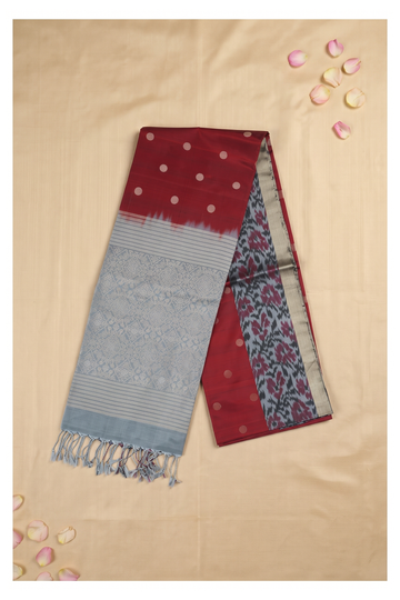 Maroon Pure Silk Banarasi Wedding & Party Saree
