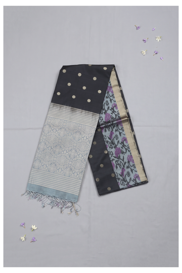 Midnight Blue Banarasi Pure Silk Wedding Party Wear Saree