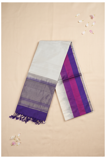 Ivory Pure Silk South Silk Wedding & Party Wear Saree