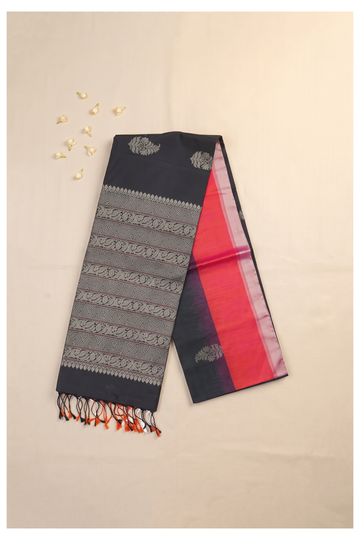 Black Banarasi Pure Silk Wedding Saree