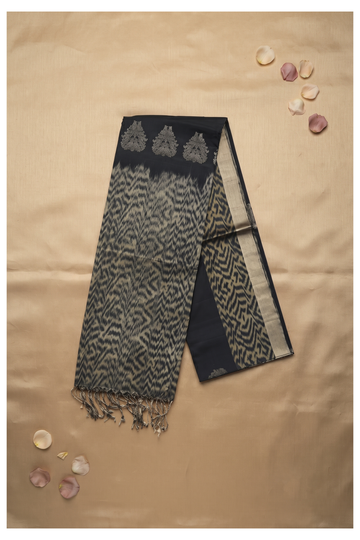 Black Banarasi Pure Silk Wedding Party Saree