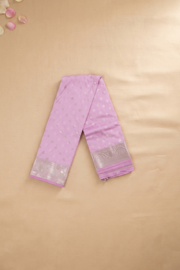 Lavender Banarasi Art Silk Wedding And Party Wear Saree
