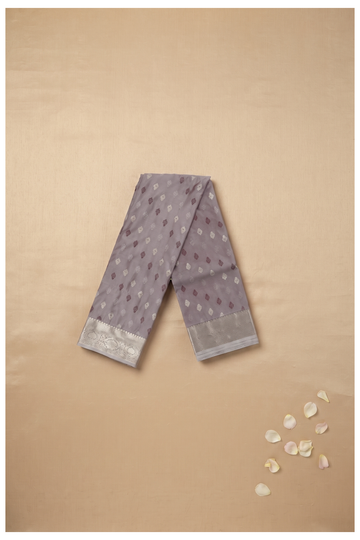 Dusty Mauve Banarasi Art Silk Wedding & Party Wear Saree