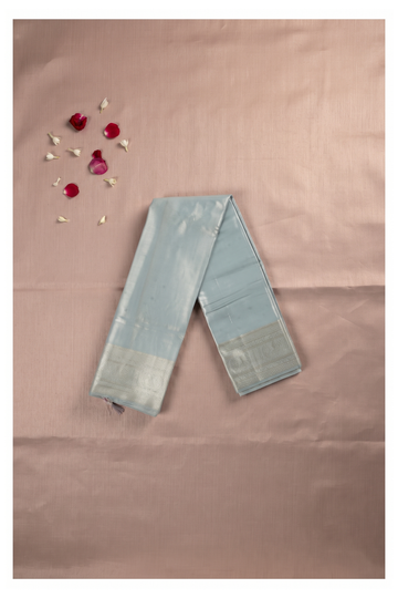 Powder Blue South Art Silk Wedding Saree
