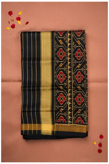 Black Patola Pure Silk Wedding Saree
