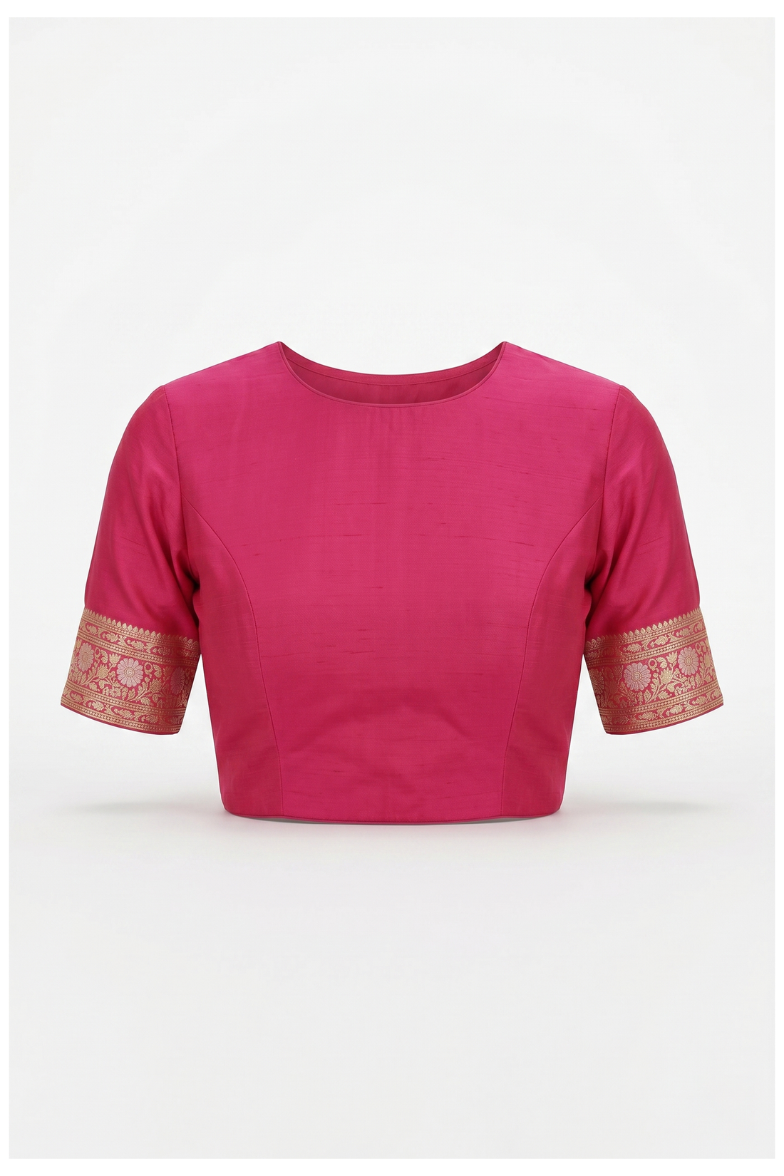 Rani Pink Patola Saree With Weaving