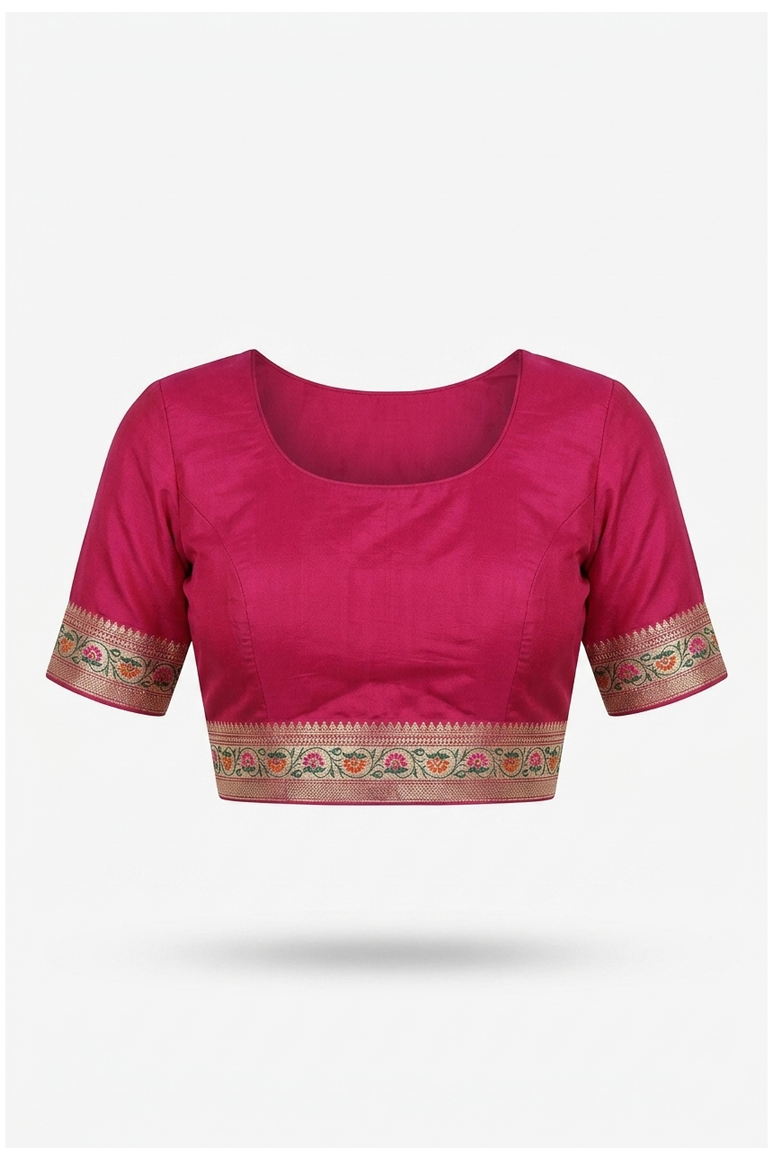 Violet Red Banarasi Pure Silk Wedding Saree