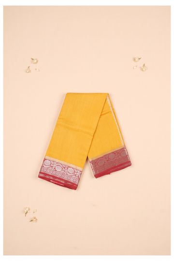 Golden Yellow Banarasi Art Silk Haldi Wedding Saree