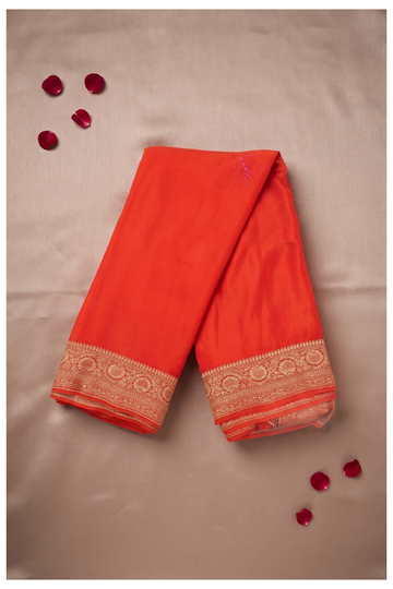 Vermilion Pure Silk Banarasi Wedding Saree