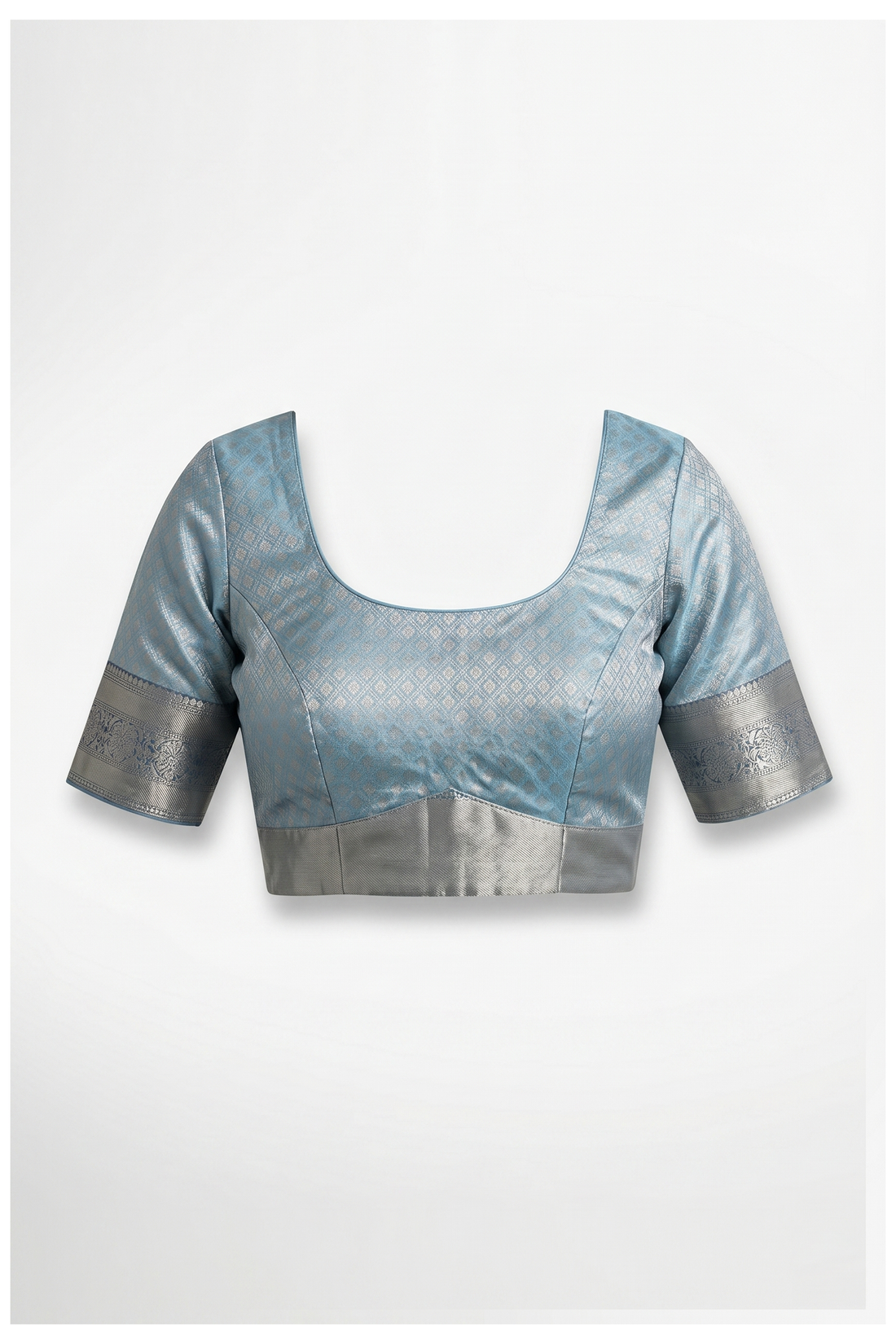 Grey South Pure Silk Saree With Weaving
