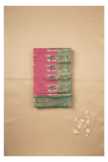Rani Pink Banarasi Art Silk Wedding Saree
