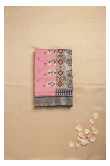 Rose Pink Banarasi Art Silk Wedding Saree