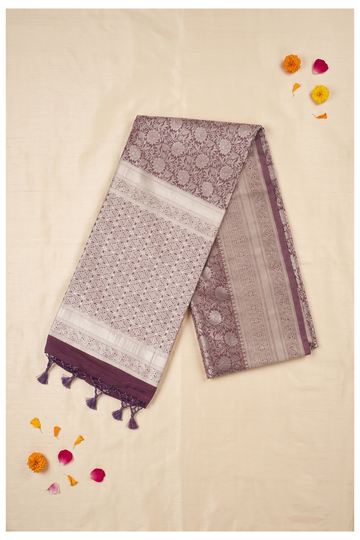 Wine Banarasi Art Silk Wedding & Party Wear Saree